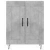 vidaXL Highboard Betongrau 69,5x34x180 cm Holzwerkstoff