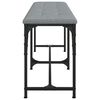 vidaXL Essbank Hellgrau 124x32x45 cm Stahl und Stoff