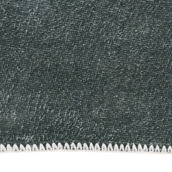 vidaXL Teppichl&auml;ufer Waschbar Faltbar Grau 100x400 cm Polyester