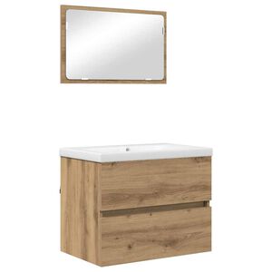 vidaXL Badezimmerm&ouml;bel-Set 3 stk. Artisan-Eiche 61 x 39 x 45 cm