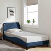 vidaXL Bettgestell mit Kopfteil "Dover" Blau 90x200 cm Stoff