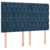 vidaXL Bettgestell ohne Matratze Dunkelblau 160x200 cm Samt