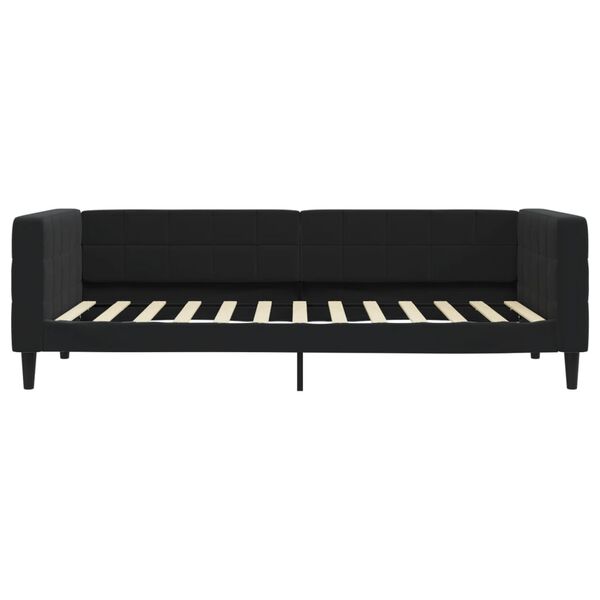 vidaXL Tagesbett mit Matratze Schwarz 90x200 cm Samt