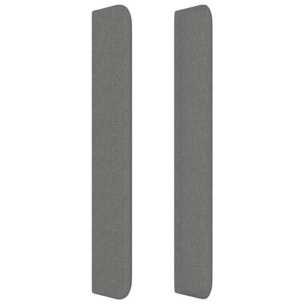 vidaXL Kopfteil mit Ohren Dunkelgrau 103x16x118/128 cm Stoff