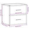 vidaXL Wand-Nachttische 2 Stk. Sonoma-Eiche 40x31x39,5 cm