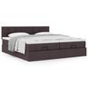vidaXL Ottoman-Bett mit Matratzen Dunkelbraun 160x200 cm Stoff