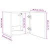 vidaXL TV-Wandschrank mit LED-Leuchten Grau Sonoma 40,5x35x40 cm