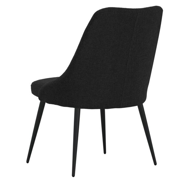 vidaXL Esszimmerst&uuml;hle 4 Stk. Schwarz Stoff