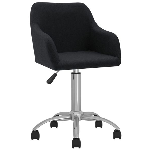 vidaXL Esszimmerst&uuml;hle 2 Stk. Drehbar Schwarz Stoff