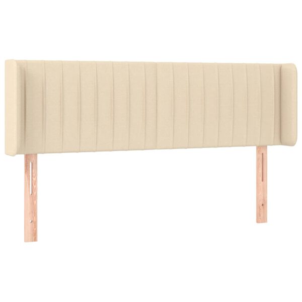 vidaXL LED Kopfteil Creme 147x16x78/88 cm Stoff