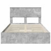 vidaXL Bettrahmen mit Schubladen Beton Grau 135 x 190 cm Holzwerkstoff