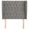 vidaXL Kopfteil mit Ohren Hellgrau 103x23x118/128 cm Samt