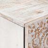 vidaXL Hochschrank mit T&uuml;r Wei&szlig; 60 x 33,5 x 100 cm Massivholz Mango