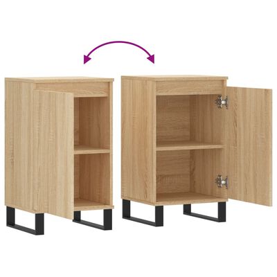 vidaXL Sideboards 2 Stk. Sonoma-Eiche 40x35x70 cm Holzwerkstoff