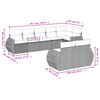 vidaXL 8-tlg. Garten-Sofagarnitur mit Kissen Braun Poly Rattan