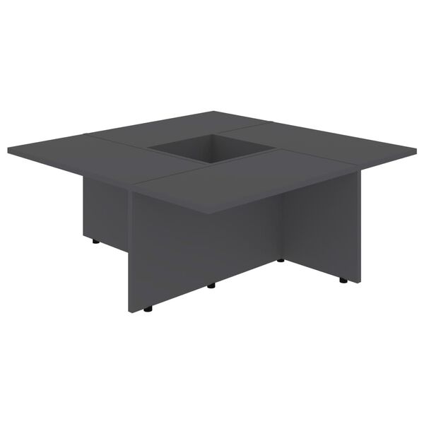 vidaXL Couchtisch Grau 79,5x79,5x30 cm Holzwerkstoff