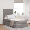 vidaXL Aufbewahrungsbett mit Matratze Taupe 90 x 190 cm Polyester