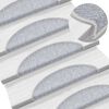vidaXL Stufenmatten 10 Stk. 56x17x3 cm Hellgrau Halbrund