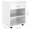 vidaXL Rollschrank Hochglanz-Wei&szlig; 46x36x59 cm Holzwerkstoff