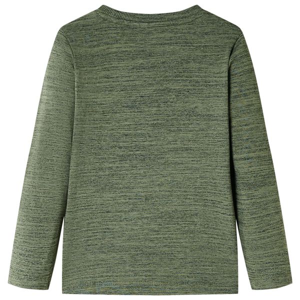 Kinder-Langarmshirt Khaki Melange 104