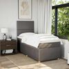vidaXL Boxspringbett mit Matratze Taupe 90x190 cm Stoff