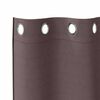 vidaXL Verdunkelungs-Vorh&auml;nge mit Ringen 2 pcs Dunkelbraun