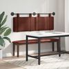 vidaXL H&auml;ngevorderseite Gl&auml;nzendes Braun 130 x 55 x 5 cm Antikes PU