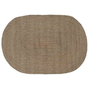 vidaXL Bereichsteppiche Oval Grau 100 x 152 cm Jute