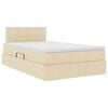 vidaXL Aufbewahrungsbett mit Matratze Creme 120 x 200 cm Holzwerkstoff