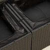 vidaXL 6-tlg. Garten-Sofagarnitur mit Kissen Schwarz Poly Rattan