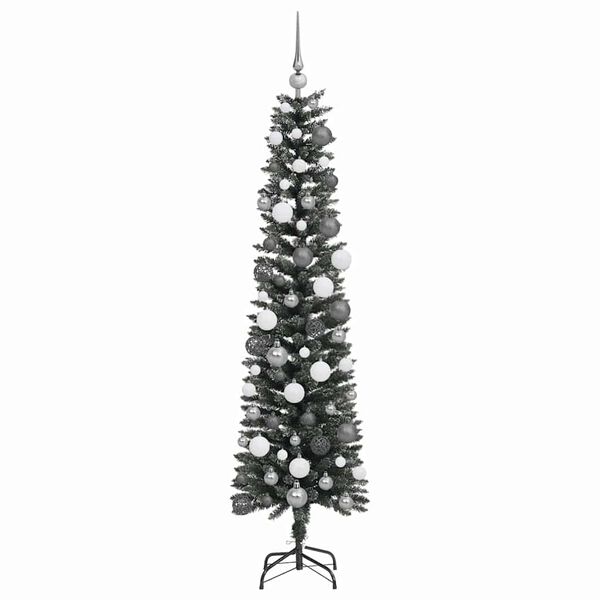 vidaXL K&uuml;nstlicher Weihnachtsbaum mit 300 LEDs mit St&auml;nder Gr&uuml;n 180 cm