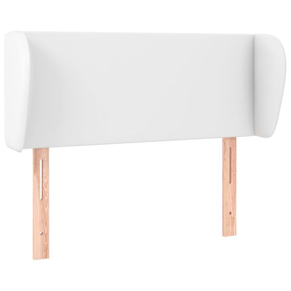 vidaXL Kopfteil mit Ohren Wei&szlig; 83x23x78/88 cm Kunstleder
