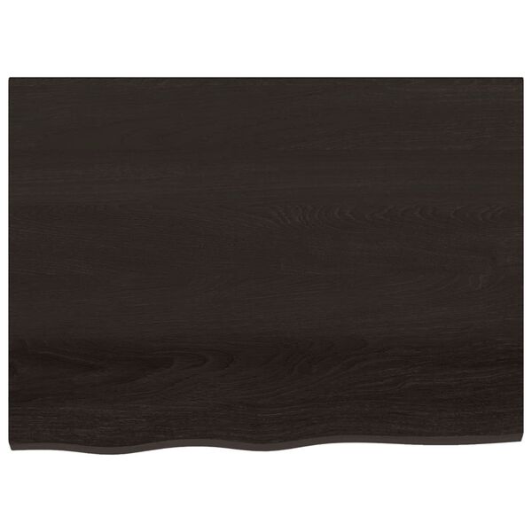 vidaXL Wandregal Dunkelbraun 80x60x2 cm Massivholz Eiche Behandelt