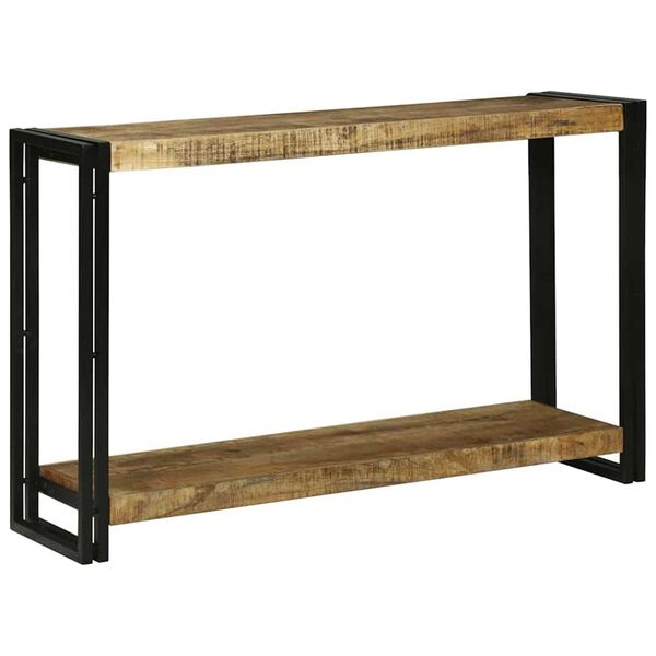 vidaXL Konsolentisch mit Regal Braun 120 x 33 x 75 cm Massivholz Mango