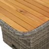 vidaXL 4-tlg. Garten-Essgruppe mit Kissen Grau Poly Rattan