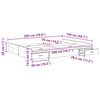 vidaXL Aufbewahrungsbettgestell Schwarz Eichen-Optik 150 x 200 cm