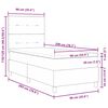 vidaXL Boxspringbett mit Matratze mit Kopfteil Taupe 90 x 200 cm Stoff