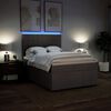 vidaXL Boxspringbett mit Matratze Taupe 140x190 cm Stoff