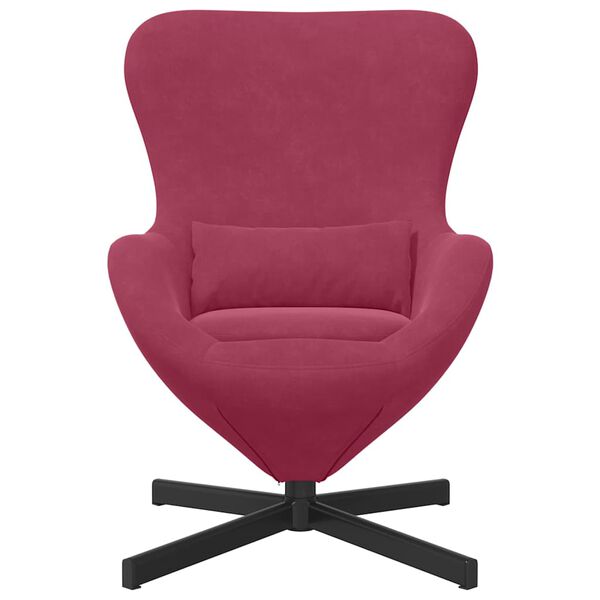 vidaXL Eiersessel Weinrot 63 x 73 x 90 cm Samt