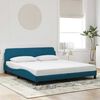 vidaXL Bettgestell mit Kopfteil "Dover" Blau 180x200 cm Samt