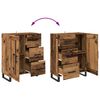 vidaXL Highboard Altholz 69,5 x 34 x 180 cm Holzwerkstoff