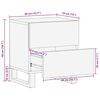 vidaXL Nachttisch 2 pcs Braun 40 x 33 x 46 cm Massivholz Akazie