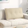 vidaXL R&uuml;ckenkissen Creme 80 x 19 x 50 cm Stoff