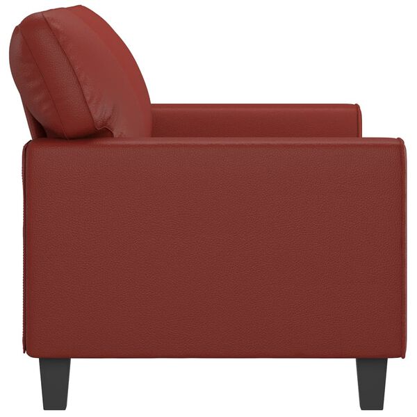 vidaXL 2-Sitzer-Sofa Weinrot 140 cm Kunstleder