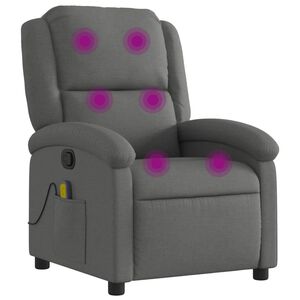 vidaXL Massagesessel Dunkelgrau Stoff