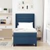 vidaXL Boxspringbett mit Matratze mit Kopfteil Blau 80 x 200 cm Stoff
