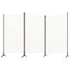 vidaXL 3-tlg. Raumteiler Wei&szlig; 260x180 cm Stoff