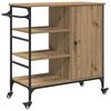 vidaXL K&uuml;chentrolley Artisan-Eiche 87,5 x 39 x 84,5 cm Holzwerkstoff