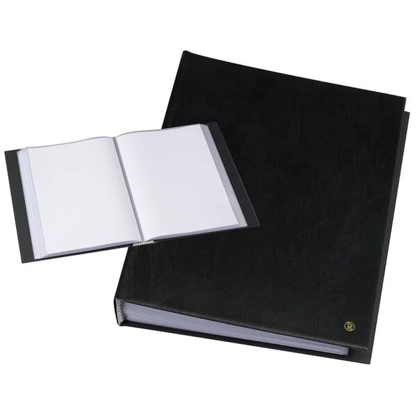 rillstab Sichtbuch A4 120 H&uuml;llen Schwarz