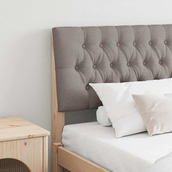 vidaXL Gepolstertes Kopfteil Taupe 200 cm Massives Kiefernholz